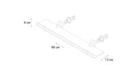 Полка стеклянная FIXSEN Europa арт-FX-21803 — фото 3, Полки для ванной и душа