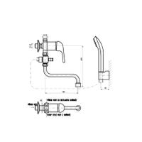 P смеситель комбинированный ванна / умывальник, для проточного обогревателя арт-E056.1/1 — фото 2, Смесители для раковины