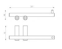 Товар: Бумагодержатель ABBER Osten 316 AA1831BST сталь брашированная - фото 3 Бумагодержатель ABBER Osten 316 AA1831BST сталь брашированная — фото 3, Держатели туалетной бумаги