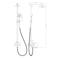 Стойка душевая со смесителем для ванны KRISTAL, KRI22-314 — фото 3, Душевые стойки