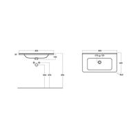 Товар: Умывальник "Никсон 80", Dreja арт-200654 - фото 3 Умывальник "Никсон 80", Dreja арт-200654 — фото 3, Раковины подвесные