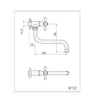 МORAVA - кран на одну воду настенный арт-MK192 — фото 2, Краны