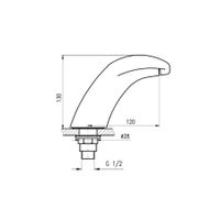 Высокий водопад без переключателя арт-VOD7101 — фото 2, Изливы