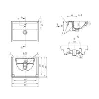 МИНИ, 50 см, мебельный умывальник, керамический, Dreja арт-195032 — фото 5, Раковины подвесные