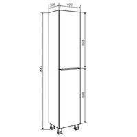 Шкаф-пенал напольный AXIOMA 40 /правый/ AQUA DE MARCO 3040WGAXI — фото 6, Шкафы для ванной