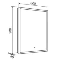 Товар: Зеркало с LED-подсветкой SIENA (80*90) /AQUA DE MARCO Sien80/90 - фото 11 Зеркало с LED-подсветкой SIENA (80*90) /AQUA DE MARCO Sien80/90 — фото 11, Зеркала в ванную комнату