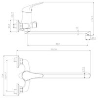 Товар: Y40 Смеситель для ванны, плоск.пов.излив 350мм(к/40), р/ОД, хром, ROS, Y40-32 - фото 2 Y40 Смеситель для ванны, плоск.пов.излив 350мм(к/40), р/ОД, хром, ROS, Y40-32 — фото 2, Смеситель для ванны