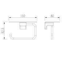 Tivoli Держатель туалетной бумаги с полкой, черный матовый арт-AQM7307MB — фото 2, Держатели туалетной бумаги