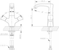 Товар: Смеситель для раковины Bravat Whirlpool F178112C, хром - фото 2 Смеситель для раковины Bravat Whirlpool F178112C, хром — фото 2, Смесители для раковины
