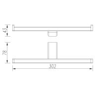 Tivoli Держатель туалетной бумаги двойной, металл арт-AQM7308GM — фото 2, Держатели туалетной бумаги