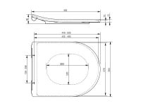 SLIM SEAT Сиденье для унитаза c плавным опусканием и шарнирами из нерж.стали, цвет белый арт-TC514G — фото 3, Сиденья для унитаза