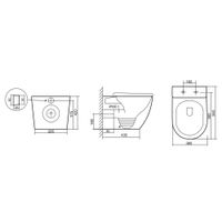 Унитаз ABBER Bequem AC1111TMW приставной белый матовый, безободковый, смыв торнадо — фото 20, Приставные унитазы