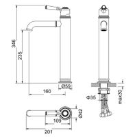 Смеситель для раковины-чаши Timo Arisa 5311/03F черный — фото 4, Смесители для раковины