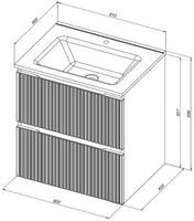 Тумба с раковиной Aquanet Джейн 120 цв.мисти грин (раковина Flat) 00340692 — фото 3, Тумбы с раковиной