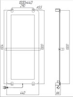Полотенцесушитель электрический Allen Brau Infinity 100x44 с рейлингом 2.0 и креплением, медь браш 00325651 — фото 3, Электрические полотенцесушители