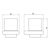 Стакан для зубных щеток Timo Luiro 18432/03 черный — фото 2, Стаканы для зубных щеток