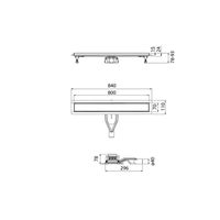 Лоток душевой IDDIS Perfex, сифон 360, комбинированный затвор, двухсторонняя решетка, 800мм, хром арт-975B8SB00DZ — фото 3, Душевые лотки