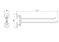 БЕТТА полотенцедержатель двойной, оружейная сталь арт-AQ4613BGM — фото 6, Полотенцедержатели