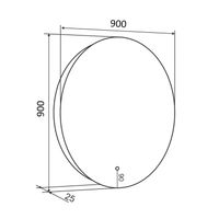 Зеркало с LED-подсветкой MILAN (90) круглое /AQUA DE MARCO MIL90 — фото 7, Зеркала в ванную комнату