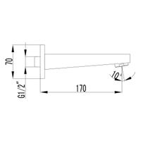 Наполнитель для ванны встраиваемый, 170 мм, для LM4322C, хром, LM, арт-LM4381C — фото 2, Комплектующие