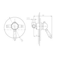 Смеситель Labe для душа скрытого монтажа, L583L — фото 2, Смеситель для душа