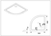 Поддон для душа акриловый VST-5AQ-9090, 900*900*50 — фото 4, Акриловые душевые поддоны