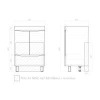 Тумба под раковину VIGO Grani 60 напольная белый (284) — фото 8, Тумбы под раковину