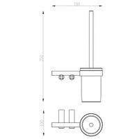 Товар: Щетка для туалета ABBER Osten 316 AA1832BGG оружейная сталь брашированная - фото 3 Щетка для туалета ABBER Osten 316 AA1832BGG оружейная сталь брашированная — фото 3, Ершики для унитаза