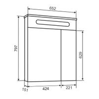 Товар: Зеркальный шкаф OLIVIA 65 / AQUA DE MARCO 1065COLI - фото 8 Зеркальный шкаф OLIVIA 65 / AQUA DE MARCO 1065COLI — фото 8, Зеркальные шкафы в ванную