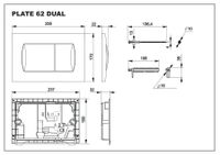 In-Wall Клавиша для инсталляции, двойная 62B, хром глянец. ROCA арт-78901160B1 — фото 2, Кнопки смыва