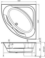 Каркас сварной для акриловой ванны Aquanet Vista 150x150 00254382 — фото 3, Комплектующие