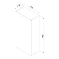 M85CHX0502WG X-Joy, Шкаф навесной с дверками, 50 см, белый глянец — фото 8, Шкафы для ванной