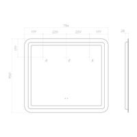 Зеркало с подсветкой VIGO Jess Classic 800 арт-241 — фото 9, Зеркала в ванную комнату