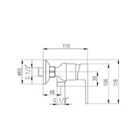 Смеситель Vltava для душа, VT481.5CB — фото 2, Смеситель для душа