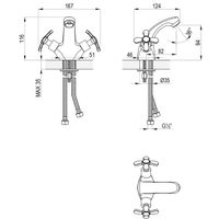 Partner Смеситель для раковины, монолит.излив 94мм, р/ДВ, хром, LM, арт-LM6546C — фото 2, Смесители для раковины