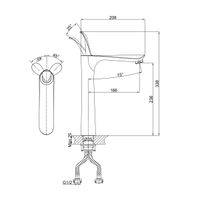 Смеситель для раковины D&K Venice , черный/золото арт-DA1032059 — фото 2, Смесители для раковины
