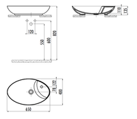 CREAVIT Раковина мебельная (65 см) PR065 арт-PR065-00CB00E-0000 — фото 2, Раковины накладные