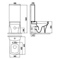 CREAVIT SORTI Унитаз с биде арт-SR310-00CB00E-0000 — фото 2, Напольные унитазы