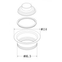Горловина для измельчителей Milacio сталь воронёная арт-MC.033.GM — фото 3, Измельчители пищевых отходов
