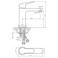 Смеситель для раковины TIS, TIS21-210 — фото 3, Смесители для раковины
