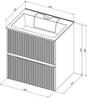 Тумба с раковиной Aquanet Джейн 60 цв.белый матовый (раковина Фортуна) 00332531 — фото 3, Тумбы с раковиной