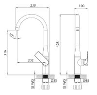 CREAVIT Cмеситель для раковины FAYE арт-FY8500 — фото 2, Смесители для раковины