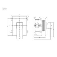 Savona Встраиваемый смеситель в комплекте с внутр. частью, черный матовый арт-AQM8807MB — фото 3, Смеситель для душа