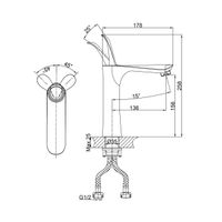 Смеситель для раковины D&K Venice , черный/золото арт-DA1032659 — фото 2, Смесители для раковины