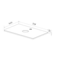 Товар: Столешница OLIVIA 80см под 1 раковину из стекла, цвет: Белый LM08OL80S - фото 3 Столешница OLIVIA 80см под 1 раковину из стекла, цвет: Белый LM08OL80S — фото 3, Столешницы под раковину