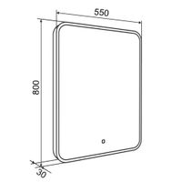 Зеркало с LED-подсветкой MARONI (55*80) /AQUA DE MARCO Mar55/80 — фото 8, Зеркала в ванную комнату