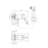 Товар: Смеситель Labe для биде с душевой лейкой с нажимным механизмом пласт., L547/1CMAT - фото 2 Смеситель Labe для биде с душевой лейкой с нажимным механизмом пласт., L547/1CMAT — фото 2, Смесители для биде