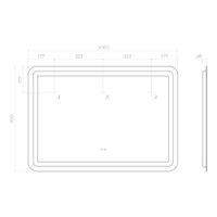 Зеркало с подсветкой VIGO Jess Classic1000 арт-242 — фото 9, Зеркала в ванную комнату