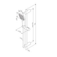 F018F000 Func душ.комплект: ручн.душ 103x257мм, 3 функции, штанга 700 мм, шланг 1750, хром — фото 7, Душевые гарнитуры