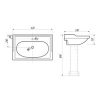 Товар: OLD ITALY Раковина тюльпана 61 см, белая керамика VR.OLD-3194.BI - фото 2 OLD ITALY Раковина тюльпана 61 см, белая керамика VR.OLD-3194.BI — фото 2, Раковины напольные